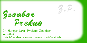 zsombor prekup business card